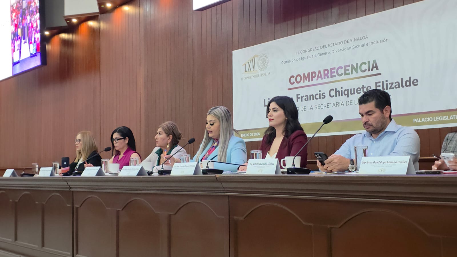 Ana Francis Chiquete comparecer ante el Congreso del Estado de Sinaloa por Cuarto Informe de Gobierno