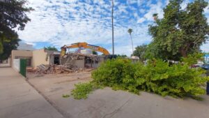 Demolición del antiguo IMSS de Guamúchil