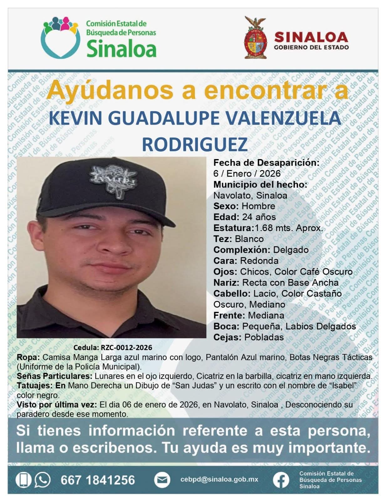 desaparece policia municipal de navolato