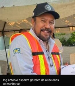 Ingeniero Antonio Esparza, gerente de Relaciones Comunitarias