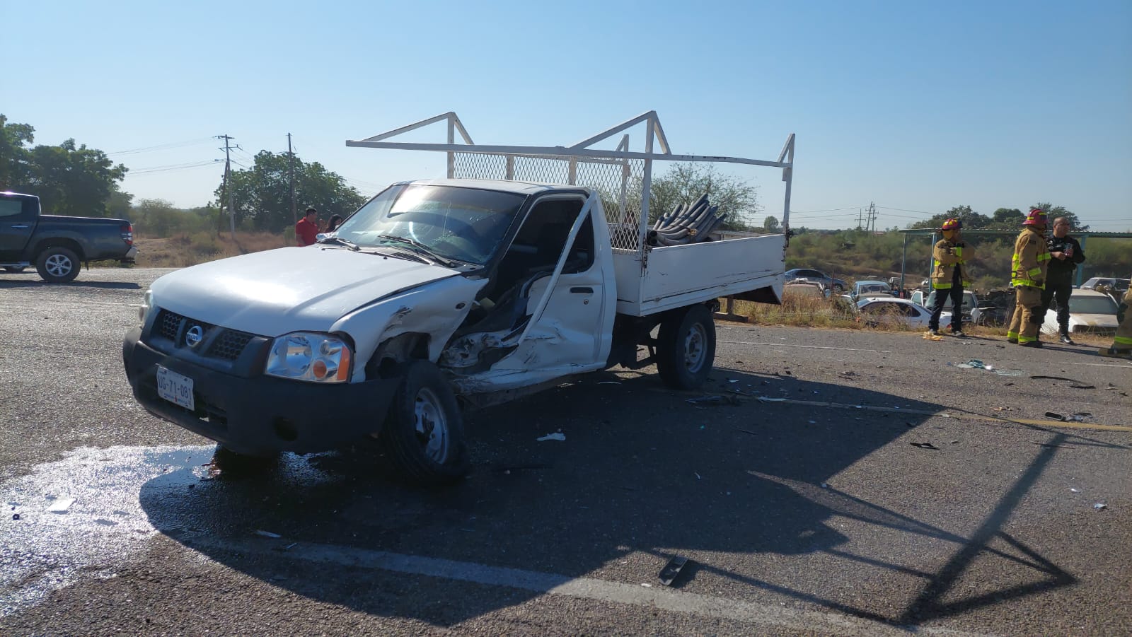destrozadas quedaron las unidades tras el fuerte impacto