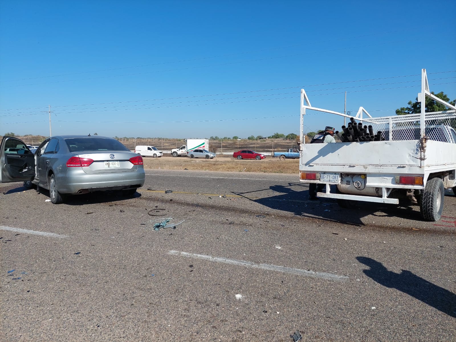 destrozadas quedaron las unidades tras el fuerte impacto
