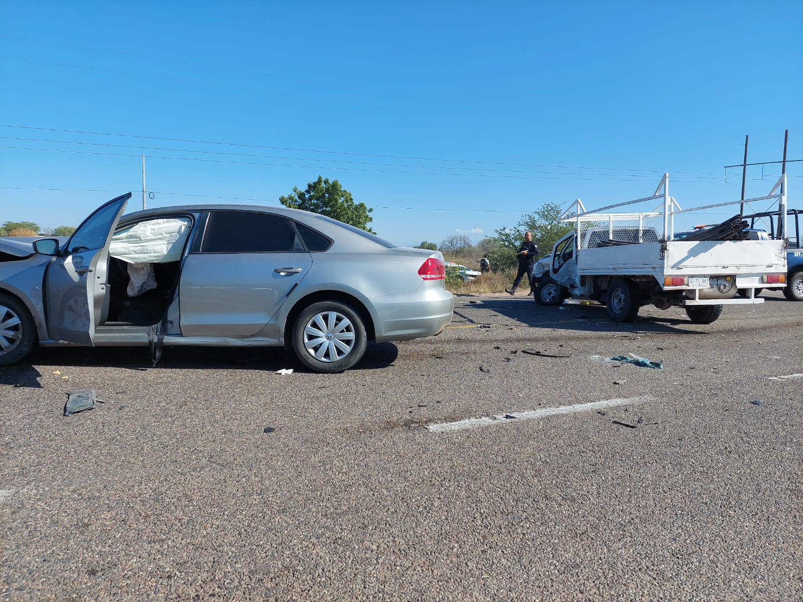 destrozadas quedaron las unidades tras el fuerte impacto