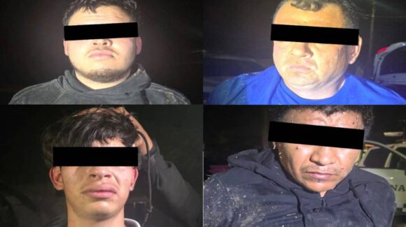 Cinco personas fueron detenidas en Culiacán, Sinaloa, con armas, cartuchos, chalecos antibalas y un vehículo