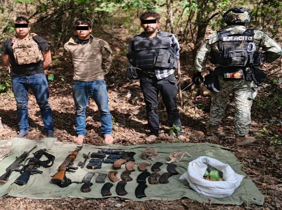 detenidos y armas aseguradas en san ignacio