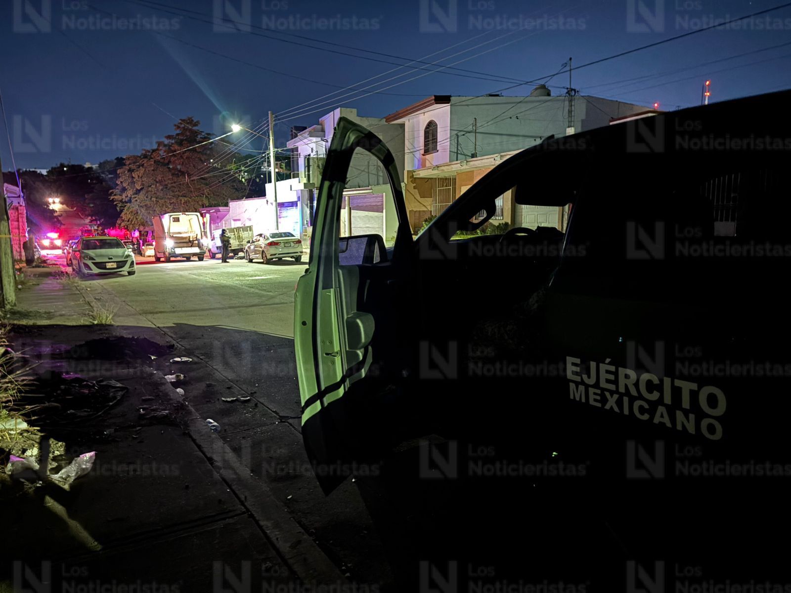 Ejército Mexicano resguarda el lugar del crimen
