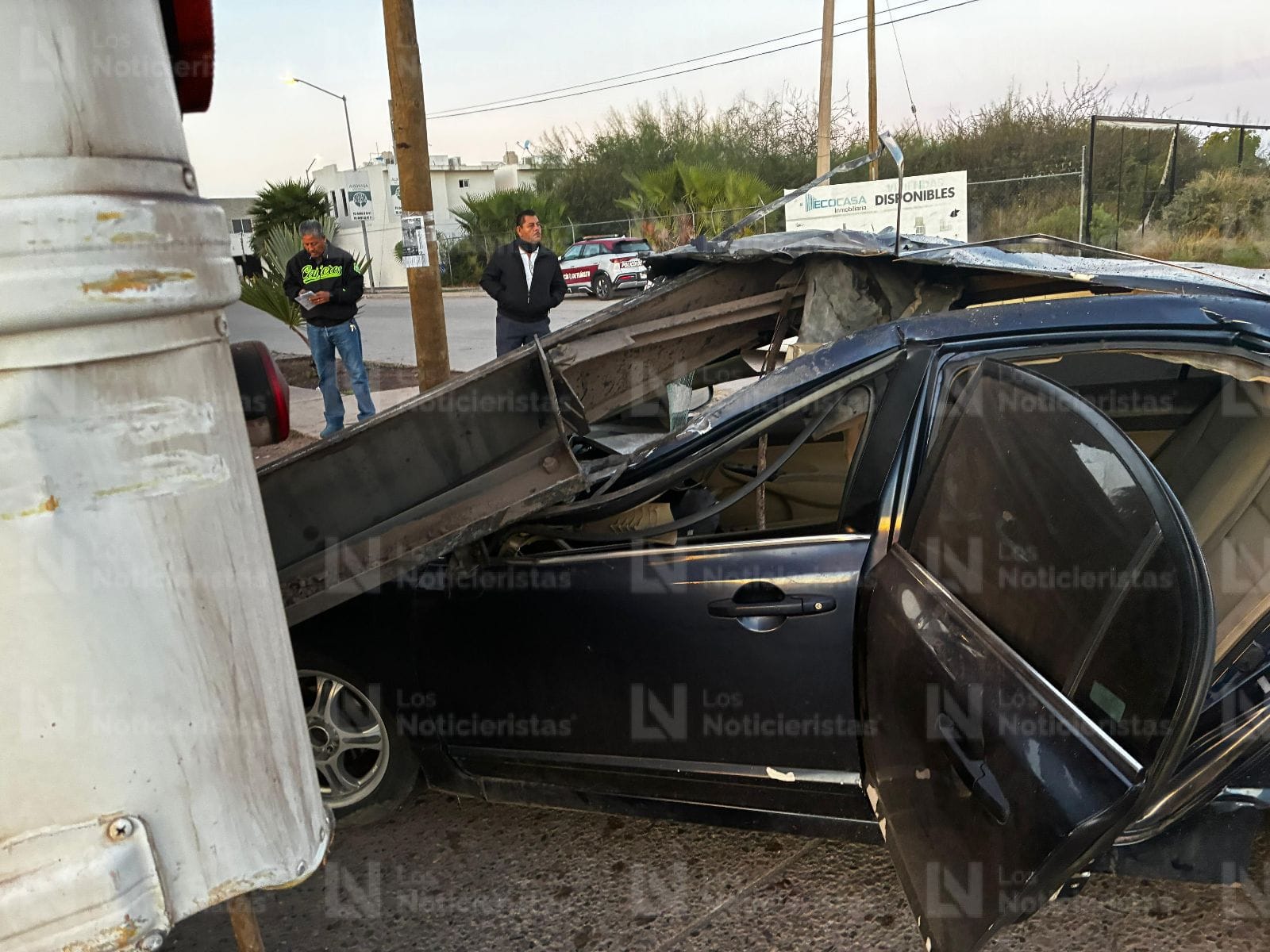 el aparatoso accidente por fortuna no paso a mayores