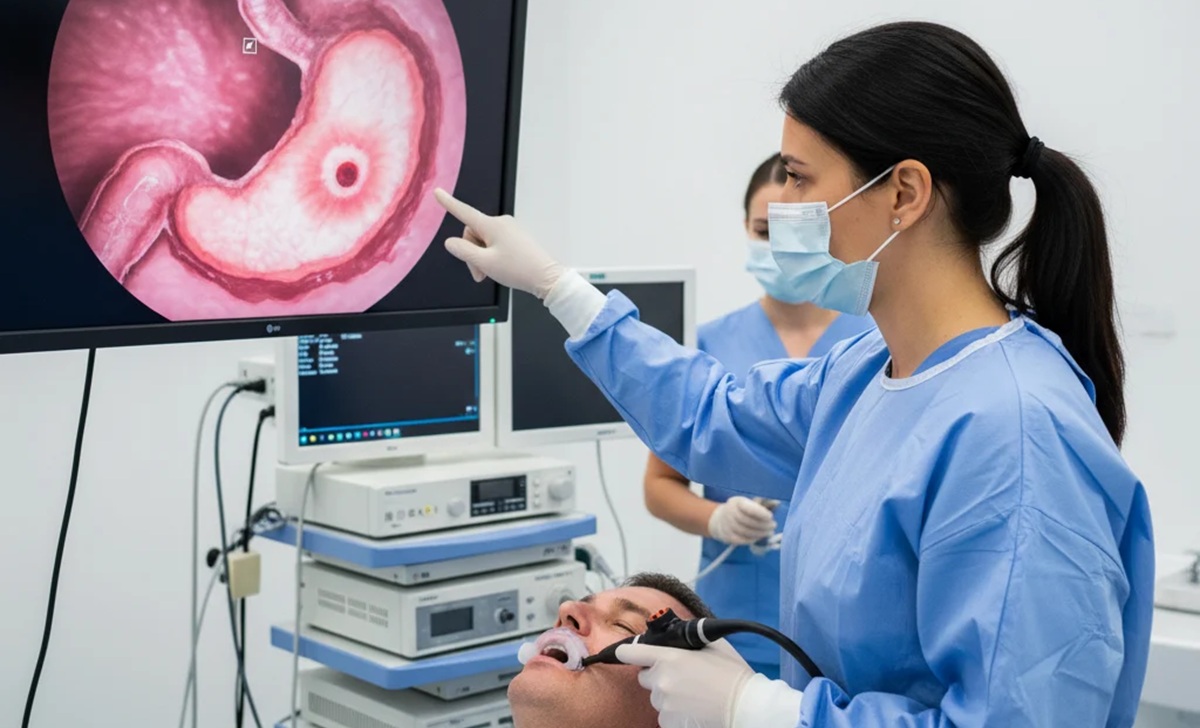 Endoscopia para detectar úlcera gástrica