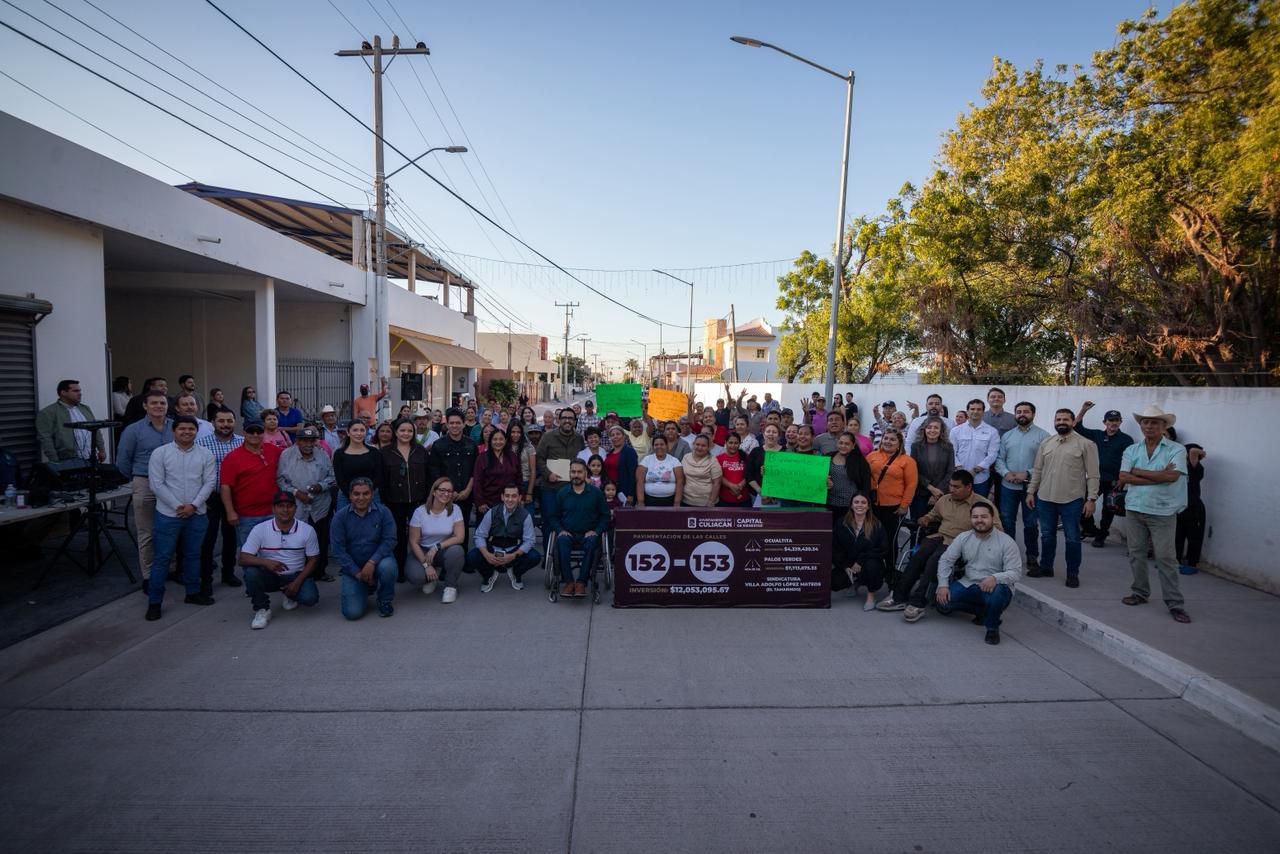 Alcalde de Culiacán entrega obras de impacto social en El Tamarindo.
