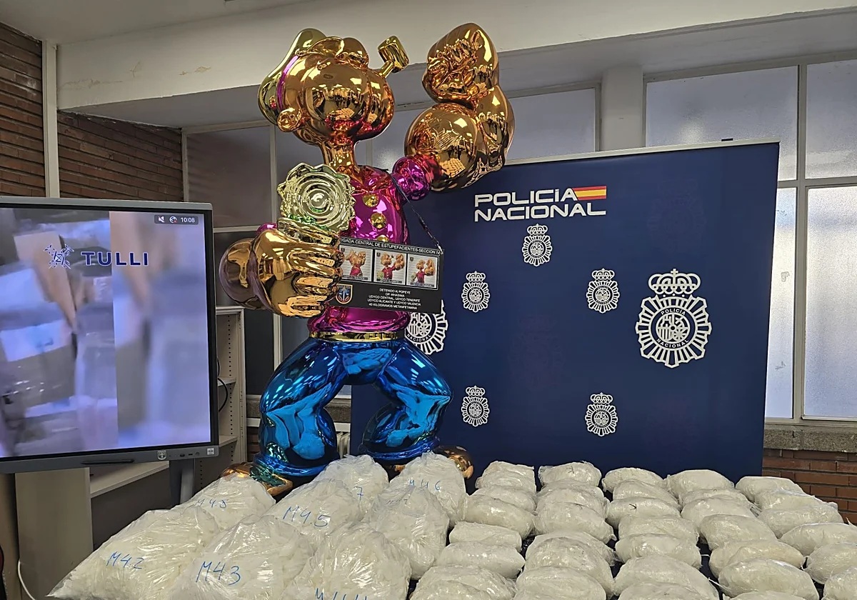 Estatua de Popeye donde el Cártel de Sinaloa ocultaba drogas