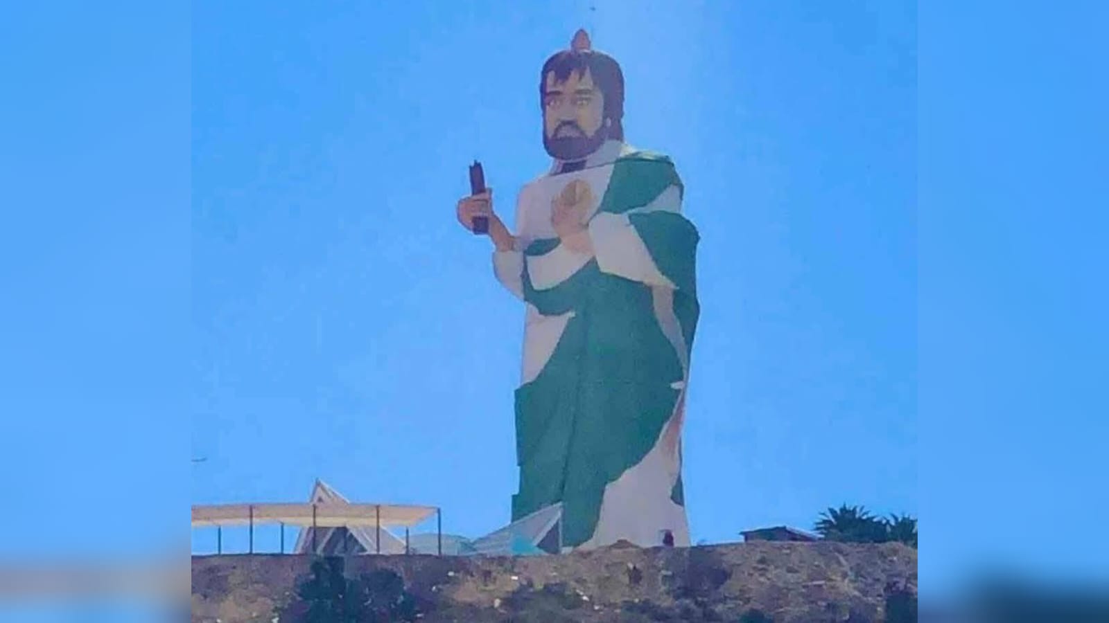 Se burlan de estatua de San Judas Tadeo, en Puebla