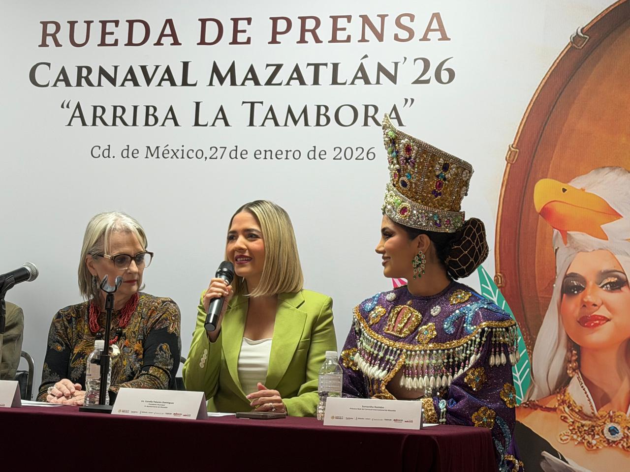 Estrella Palacios en la CDMX por el Carnaval de Mazatlán
