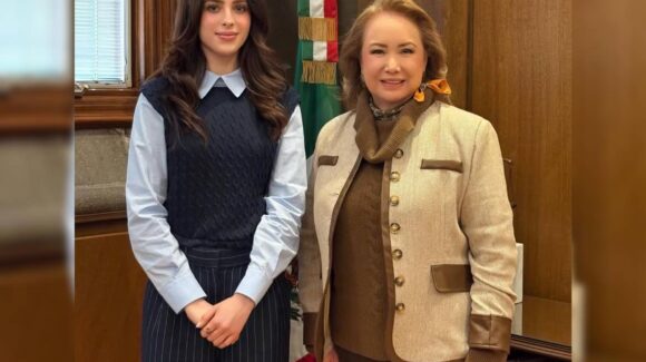 Miss Universo Fátima Bosch se reúne con la Ministra Yasmín Esquivel