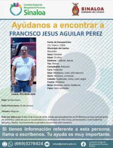 Ficha de búsqueda de Jesús Aguilar, trailero de Durango desaparecido en Mazatlán