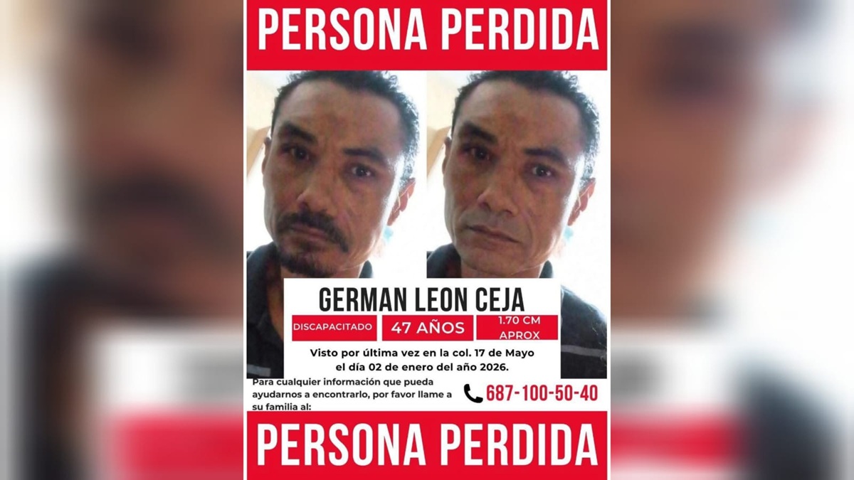 Germán León Ceja, desaparecido en Guasave