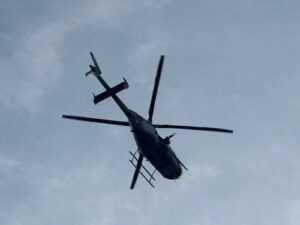 Helicóptero sobrevolando en Navolato y Culiacán