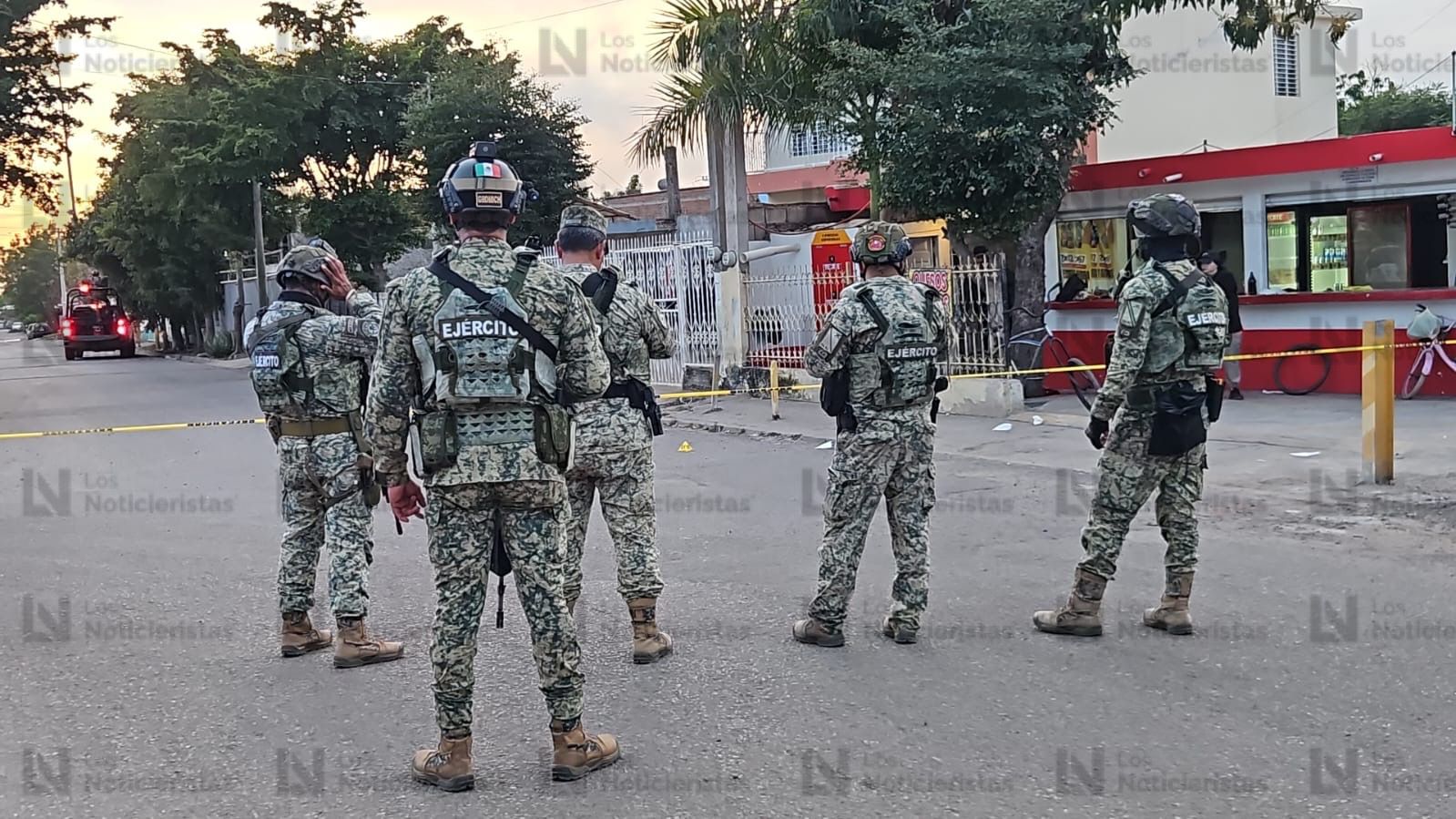 Ejército resguarda expendio donde un hombre falleció y dos fueron baleados en Culiacán
