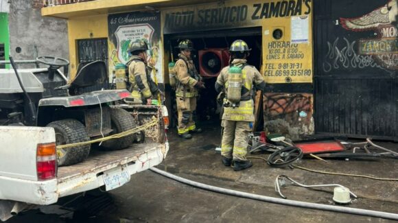 Se registra conato de incendio en taller de motocicletas en la colonia Centro en Mazatlán, Sinaloa