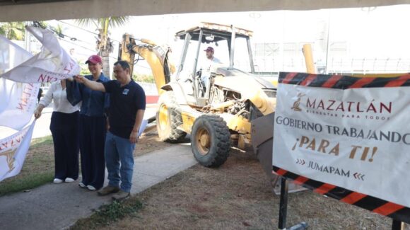Dan banderazo simultáneo a cuatro obras de alcantarillado en Mazatlán, Sinaloa