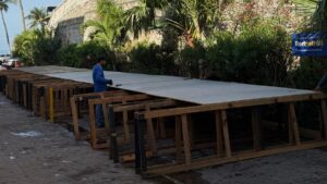 instalacion de baños para el carnaval de mazatlan sin