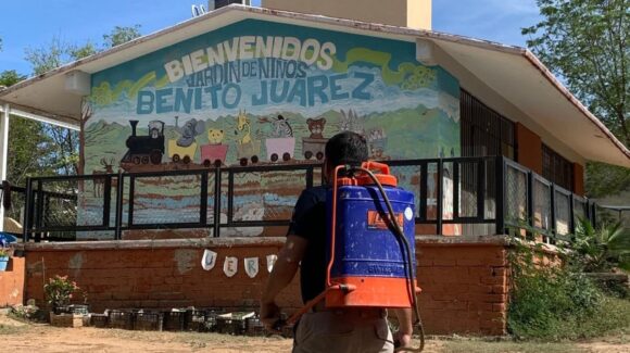 Atienden emergencia por infestación de pulgas en jardín de niños de San Javier, San Ignacio, Sinaloa