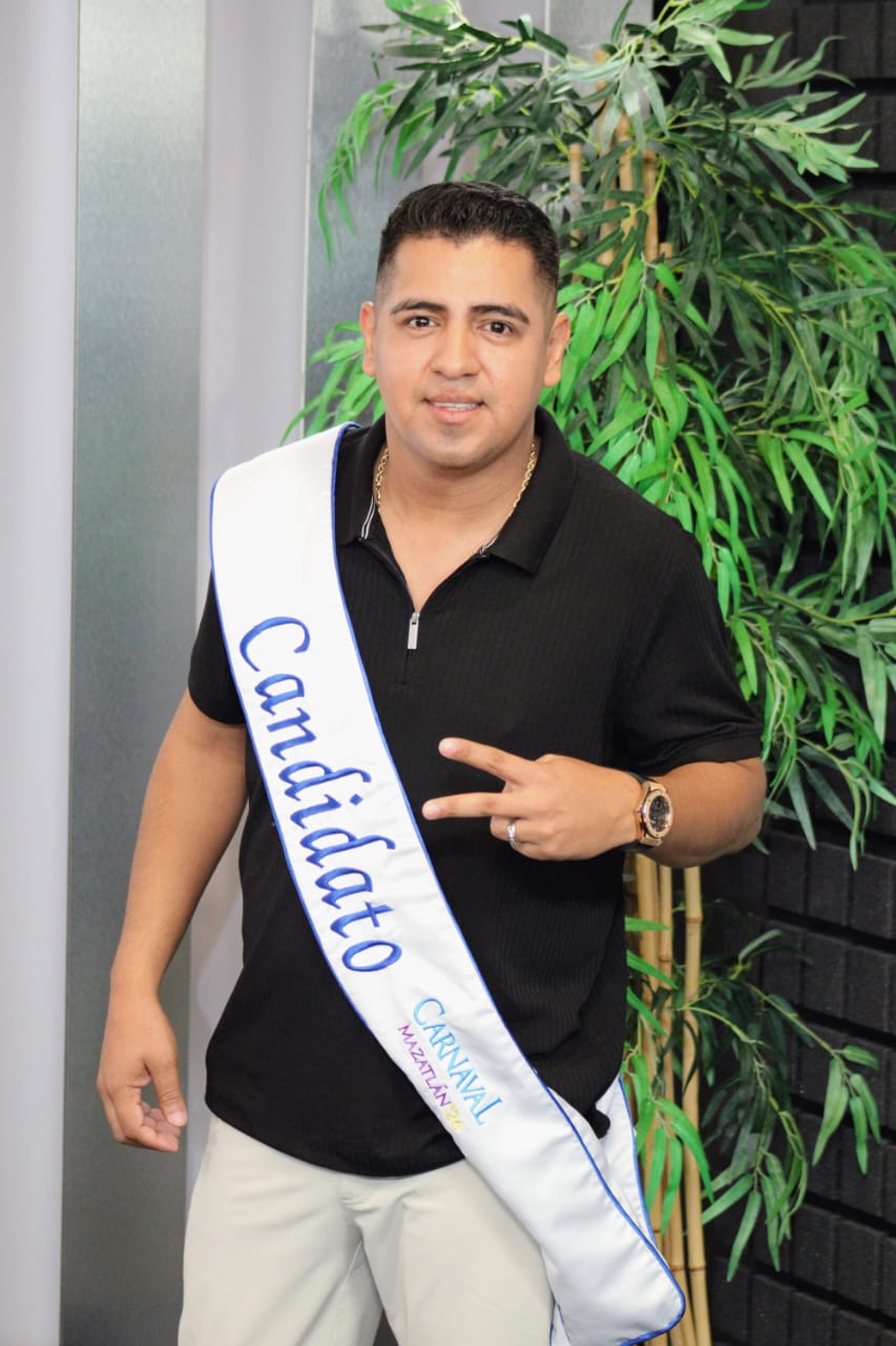 José Javier Osuna "El Chiras", candidato a Rey de la Alegría del Carnaval de Mazatlán