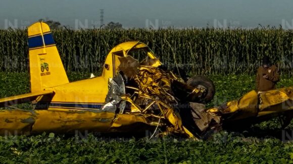 Se desploma avioneta en el Ejido 5 de Mayo Ahome, Sinaloa; el piloto se encuentra grave