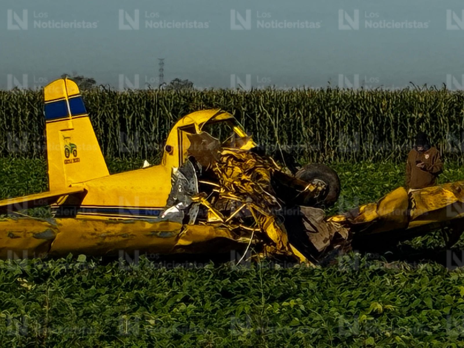 la avioneta termino con el frente destrozado (4)