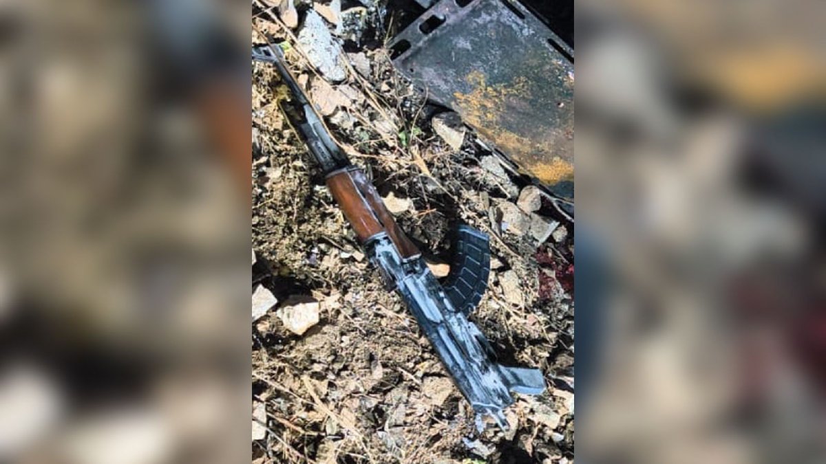 lo asegurado durante enfrentamiento en la cascada en culiacan arma