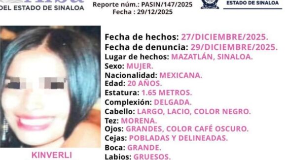 Localizan con vida a Kinverli Hernández, quien había sido reportada como desaparecida en Mazatlán, Sinaloa