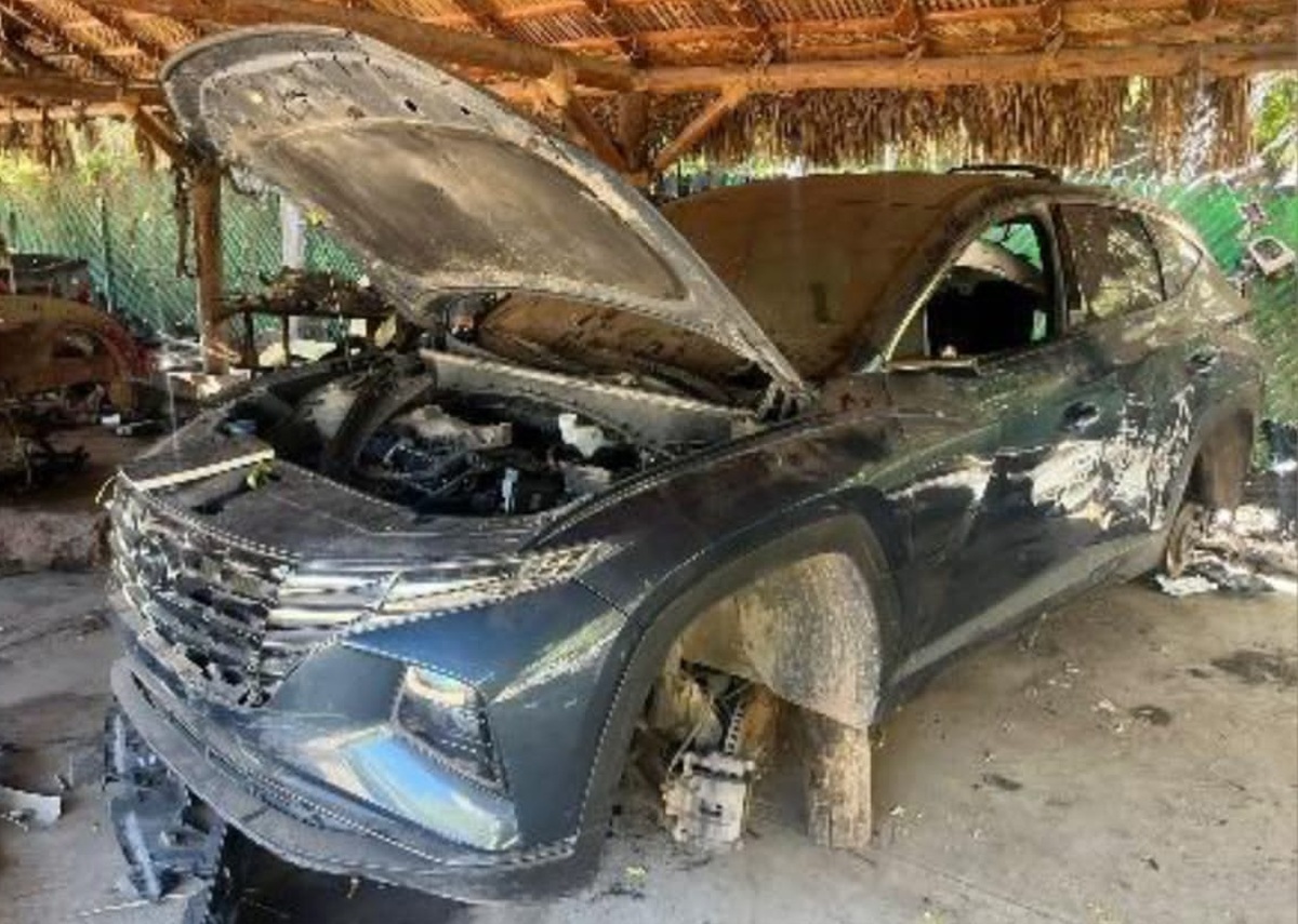 Localizan desahuesadero de vehículos con reporte de robo en Navolatillo, Eldorado