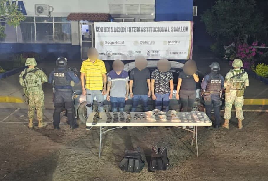los detenidos fueron sorprendidos por circular en un auto sin placas
