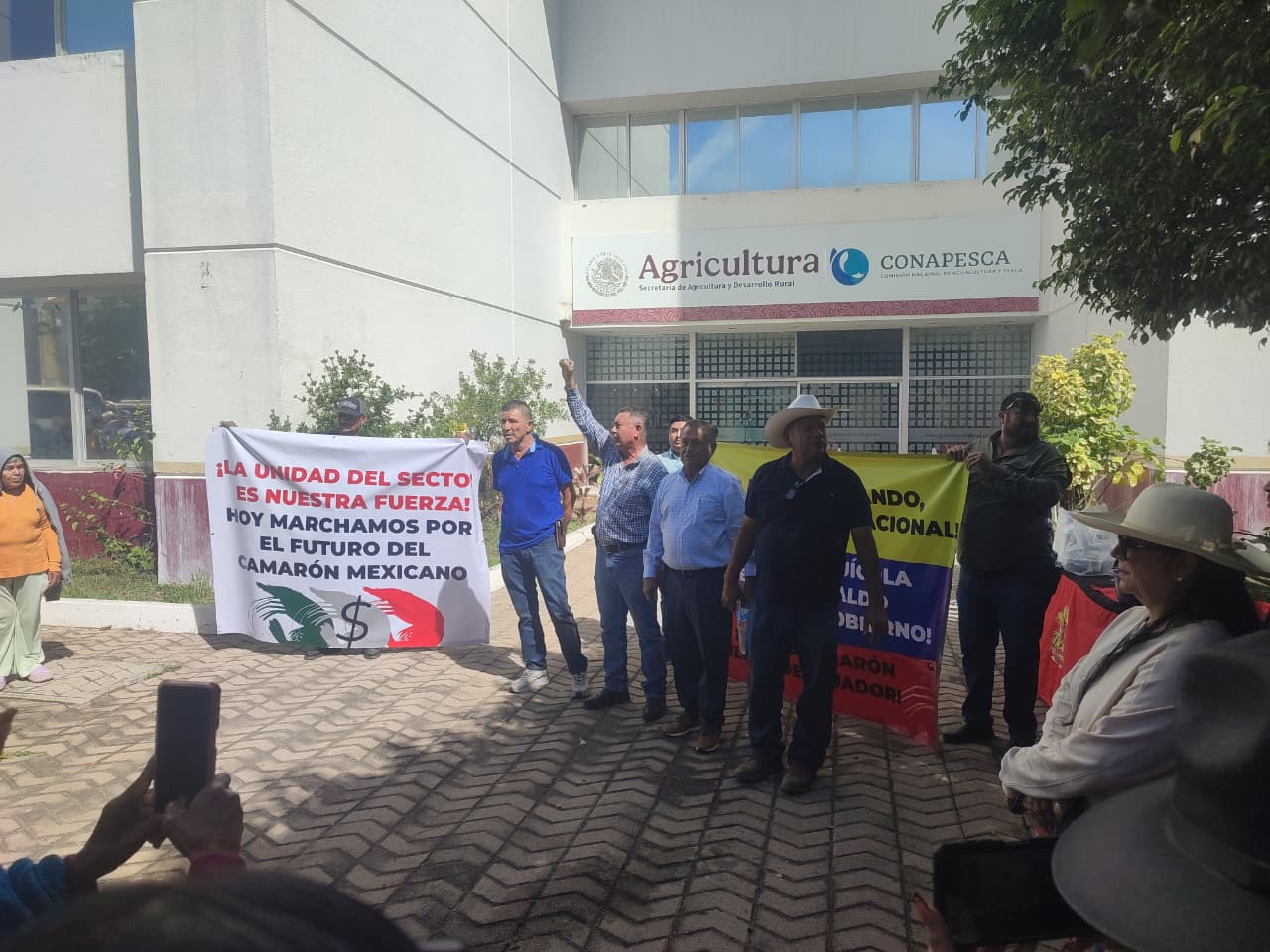 Productores acuícolas de Sonora, Sinaloa y Nayarit marcharon en protesta pacífica en Mazatlán