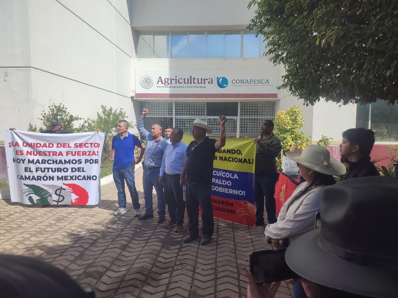 Productores acuícolas de Sonora, Sinaloa y Nayarit marcharon en protesta pacífica en Mazatlán