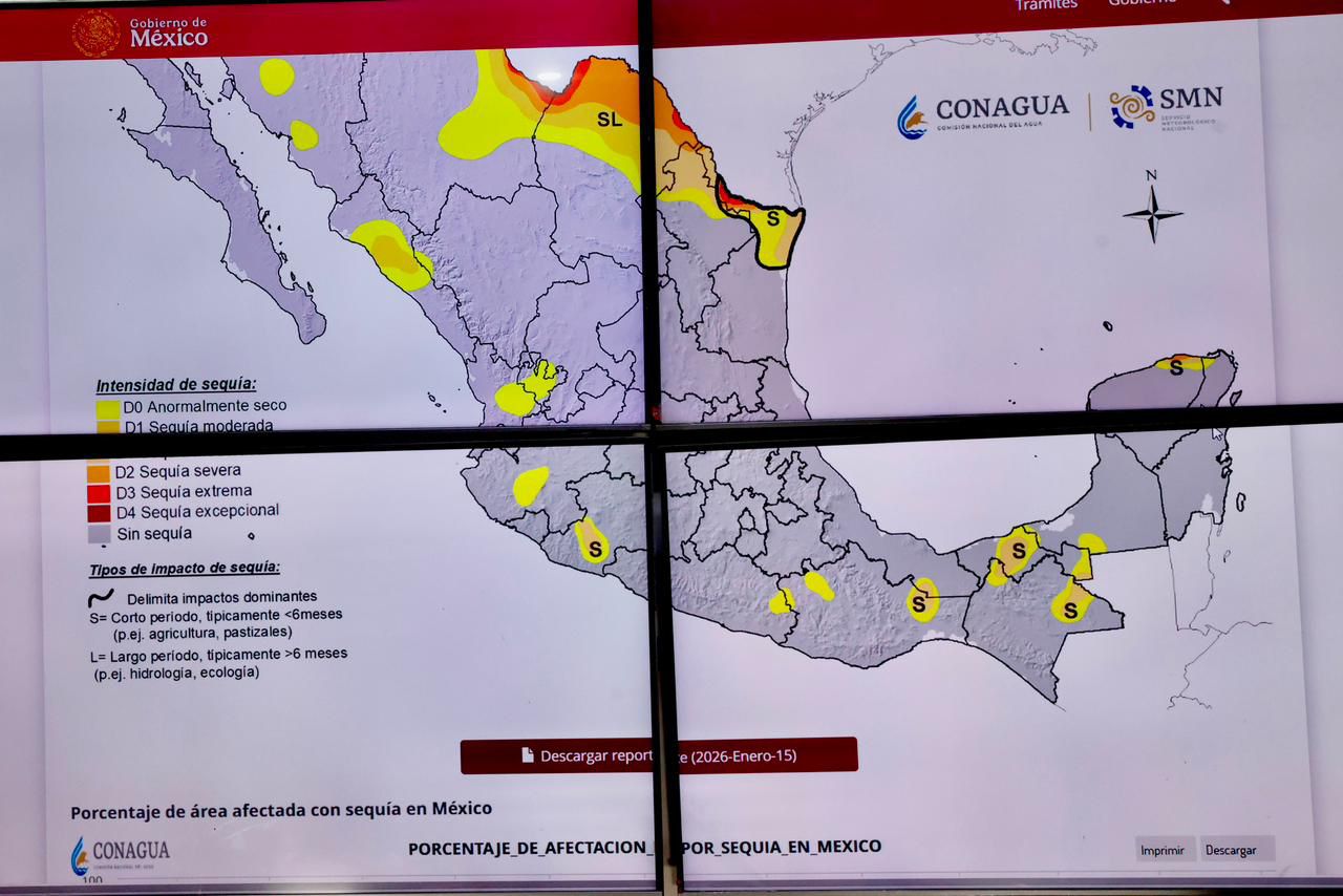 Mapa de sequía en Sinaloa