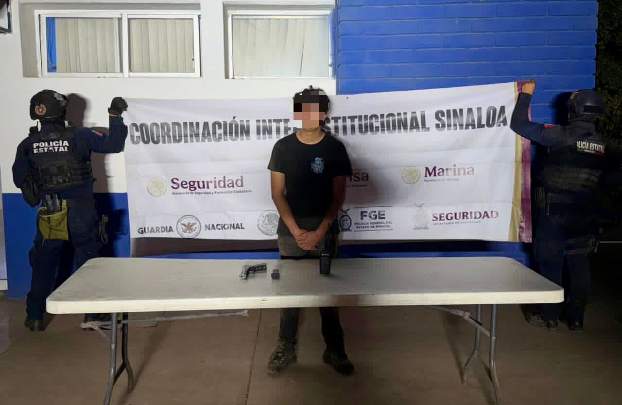 Menor armado detenido en Culiacán, Sinaloa