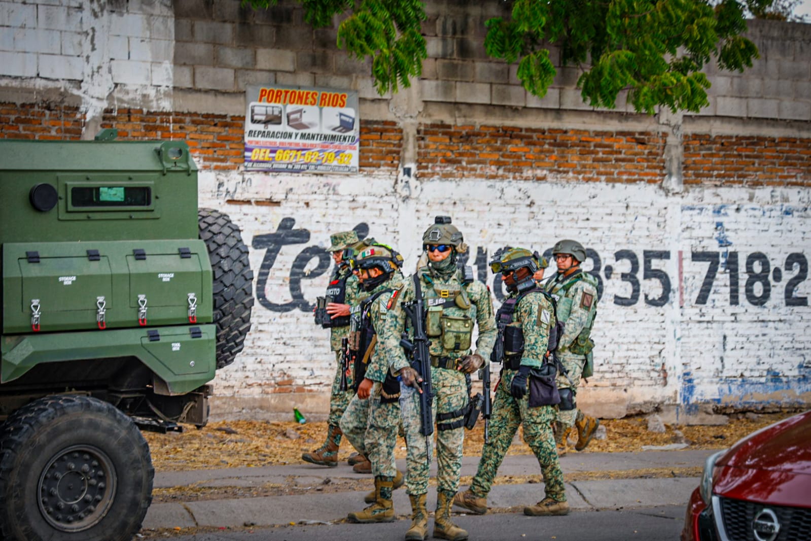 Presencia de militares en el sur de Culiacán