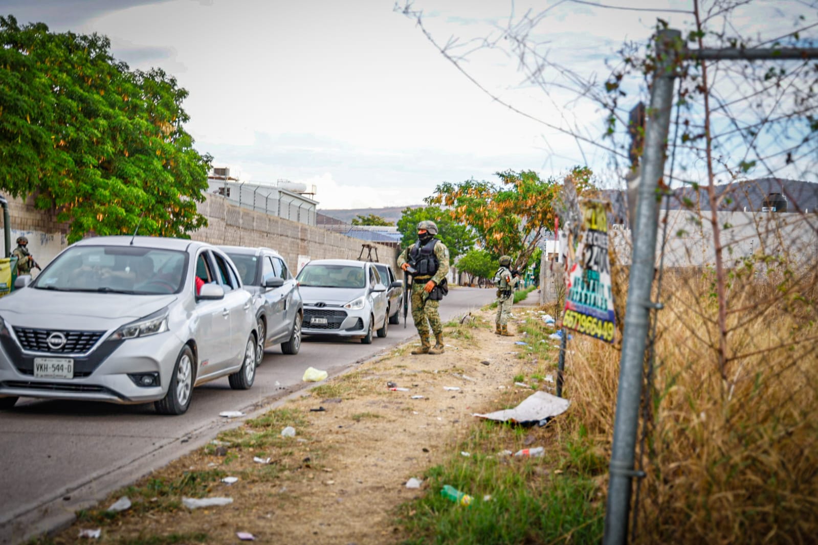 Presencia de militares en el sur de Culiacán