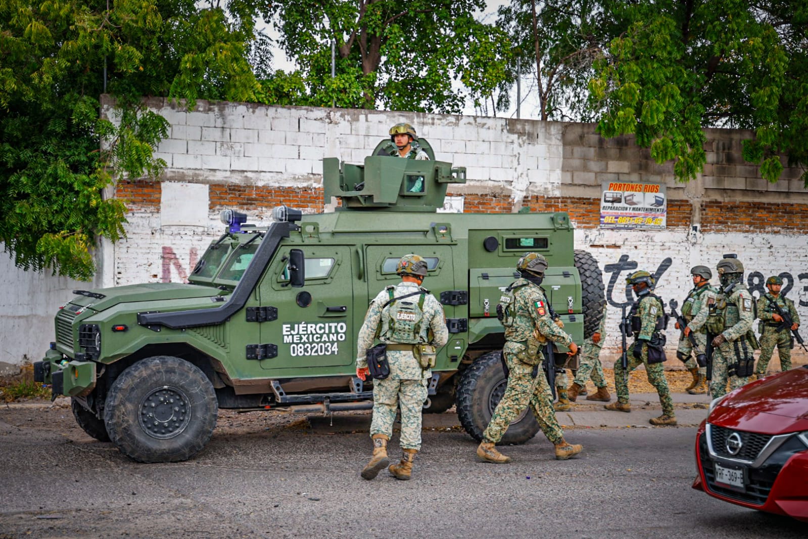 Presencia de militares en el sur de Culiacán