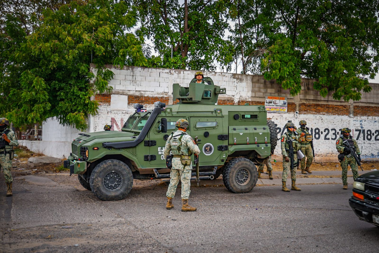 Presencia de militares en el sur de Culiacán