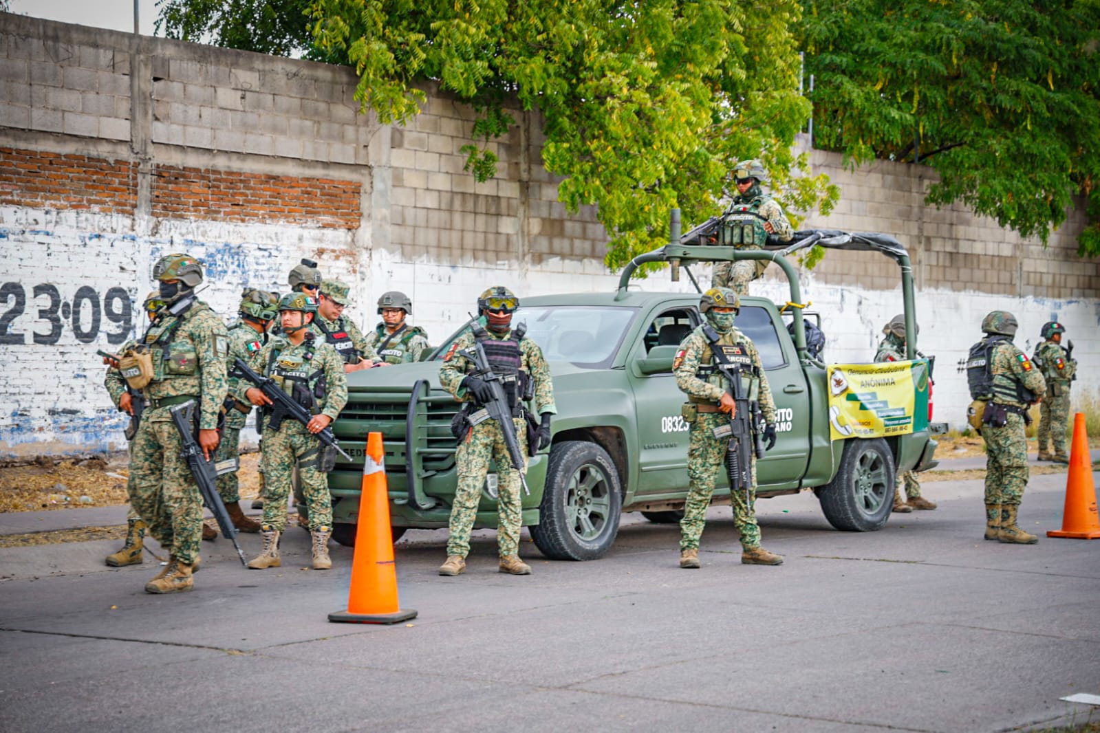 Presencia de militares en el sur de Culiacán
