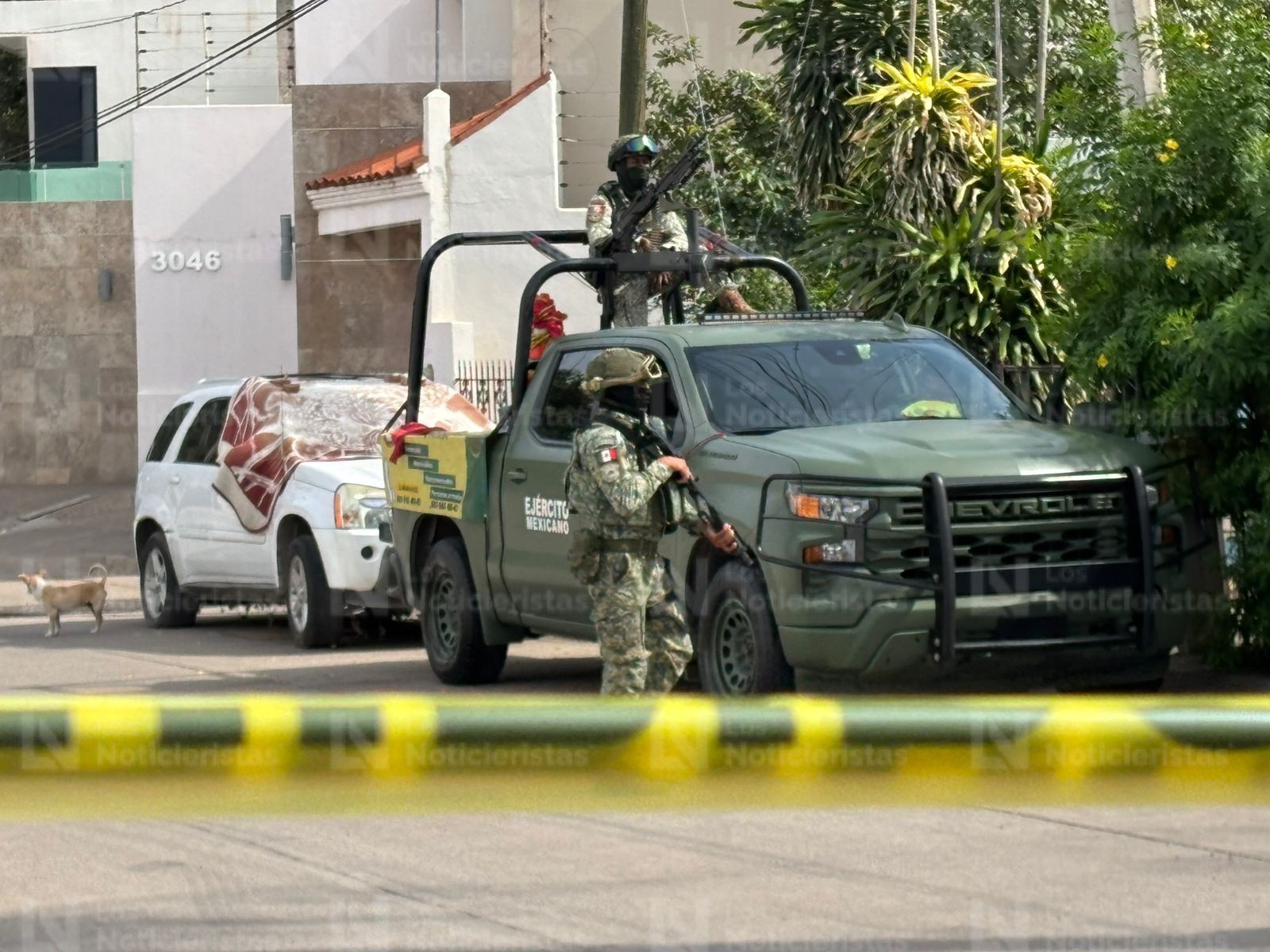 Militares mantienen en resguardo una vivienda en la colonia Guadalupe Victoria de Culiacán