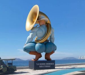 Monigote de IA en Mazatlán