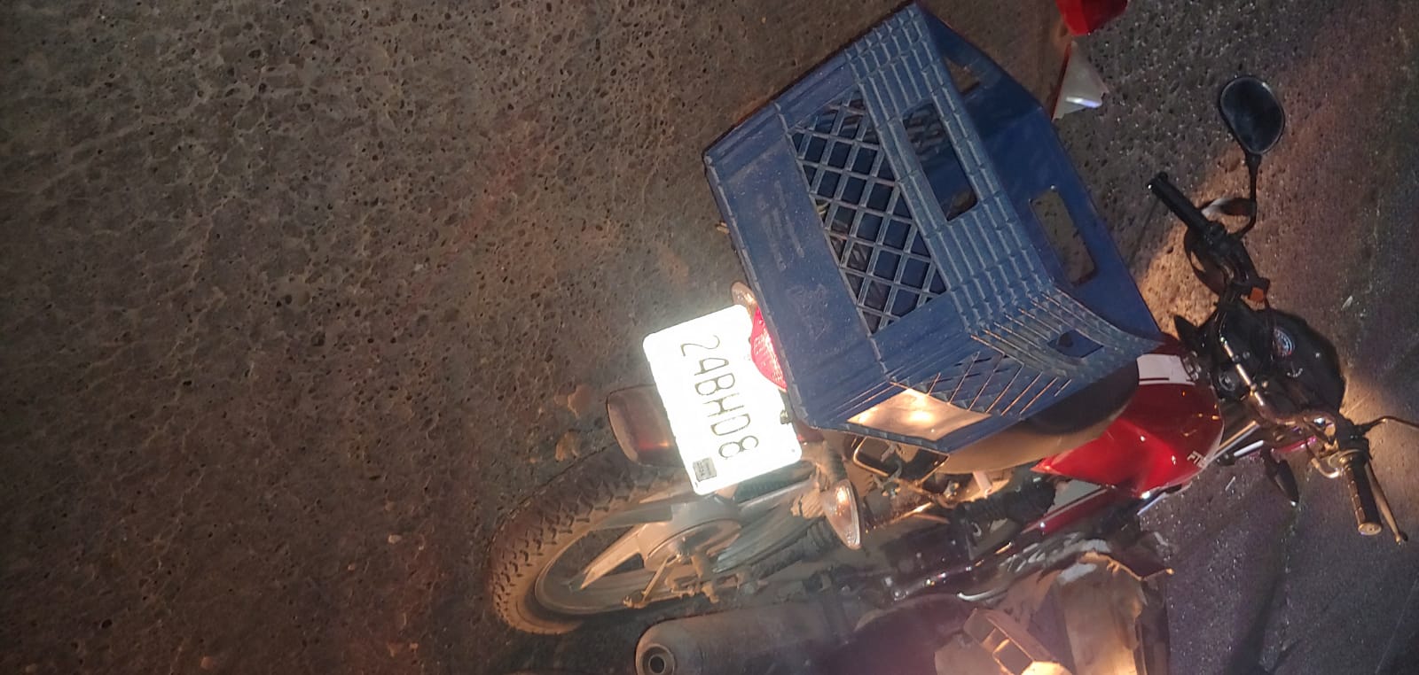 Motocicleta arrollada