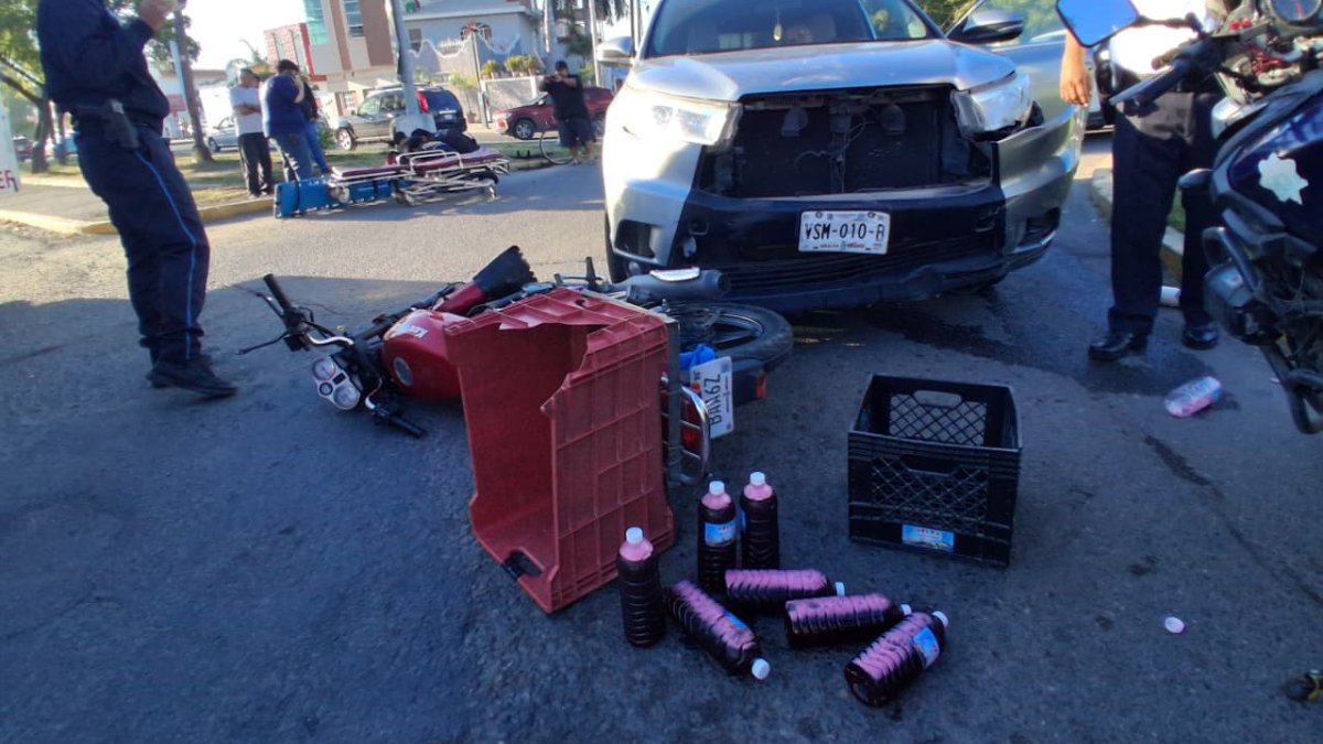 motociclista resulta lesionado tras ser atropellado en mazatlan sin