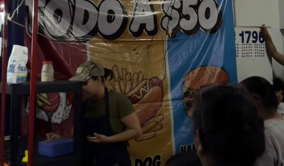 Negocio de comida "Todo a 50" en Culiacán, Sinaloa