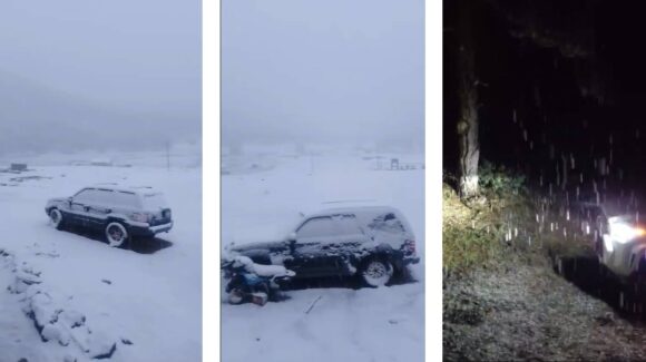 ¡Como el Polo Norte! Mientras en Sinaloa llueve, en Durango cae nieve: La Rosilla amanece cubierta de blanco