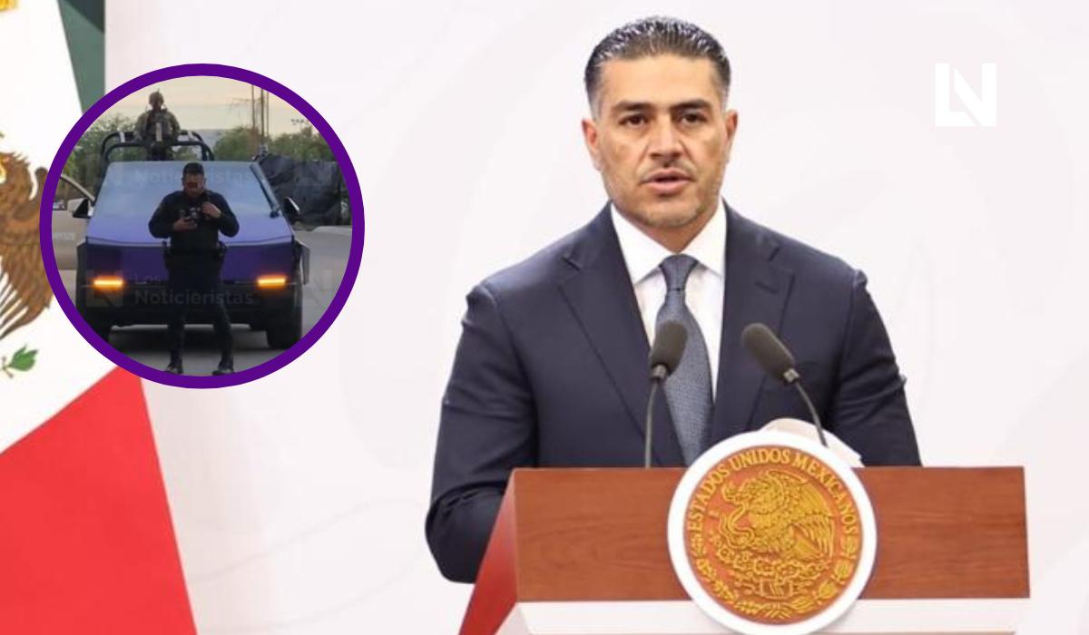 Omar García Harfuch y Cybertruck de Nicholette