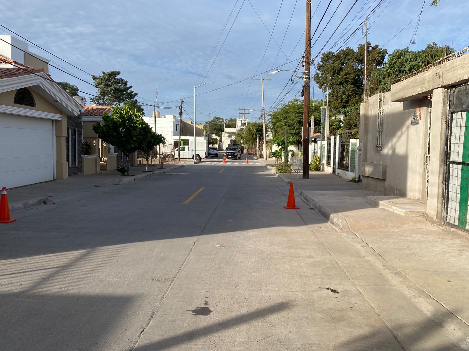 Obras de pavimentación en el sector Aeropuerto