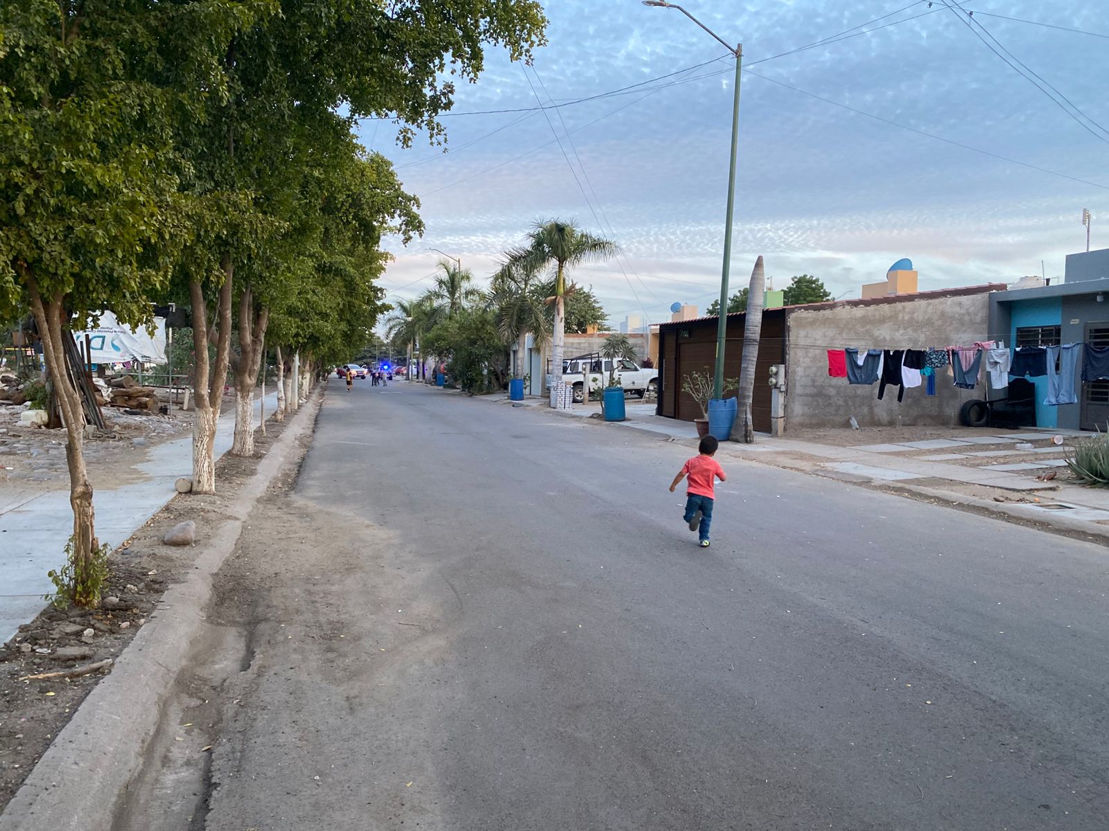 Obras de pavimentación en el sector Aeropuerto